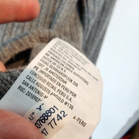 American Eagle NEW Ribbed Knit Open Back Sweater Bell Sleeve Bohemian Sweater Sm - Picture 8 of 11